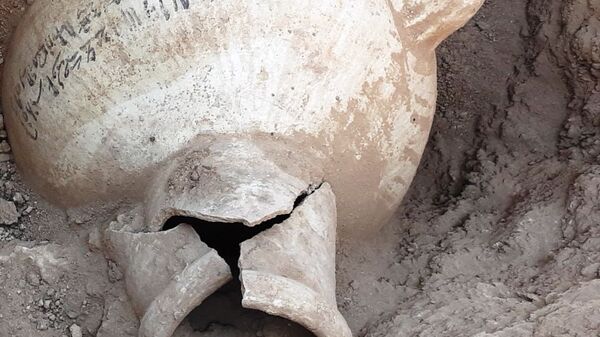 بعض آثار المدينة الأثرية المكتشفة حديثا في الأقصر بمصر - سبوتنيك عربي