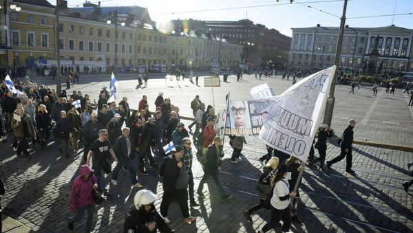 مظاهرات في هلسنكي - سبوتنيك عربي