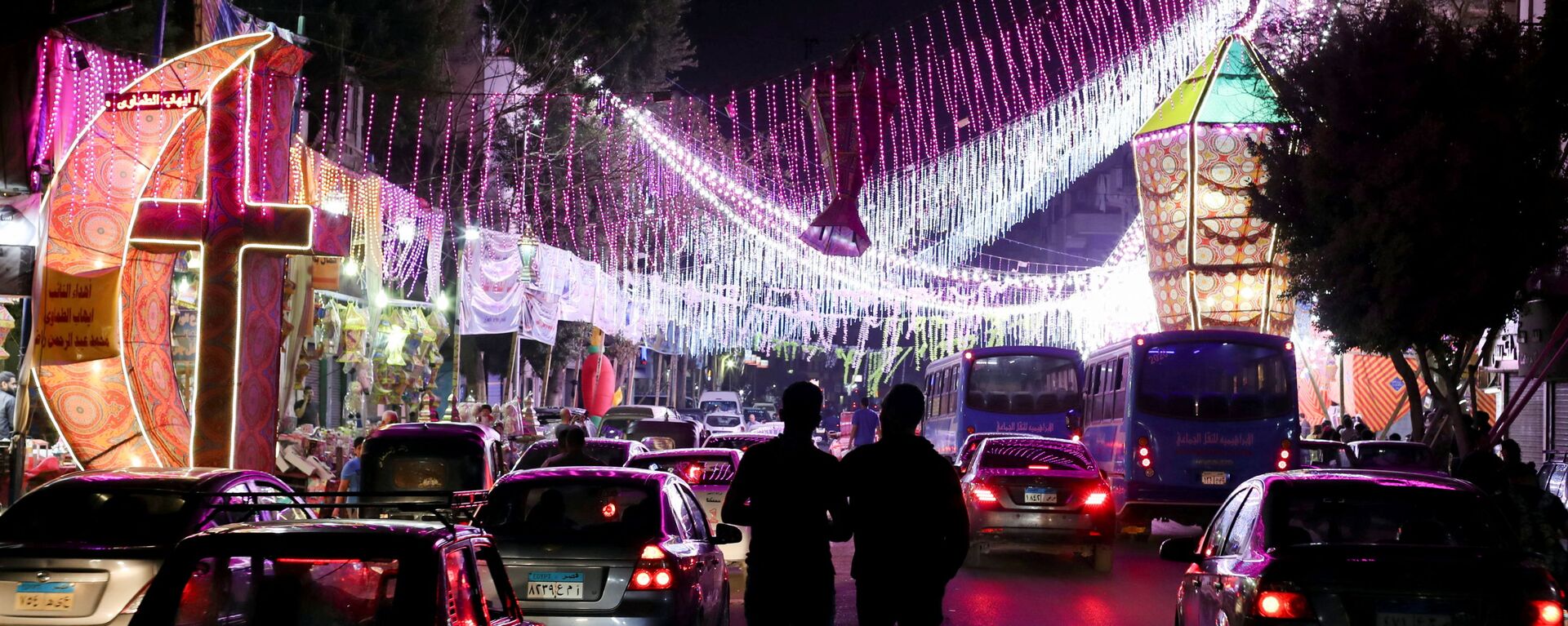 تزيين شوارع مدينة القاهرة بمناسبة شهر رمضان، مصر 8 أبريل 2021 - سبوتنيك عربي, 1920, 09.05.2021