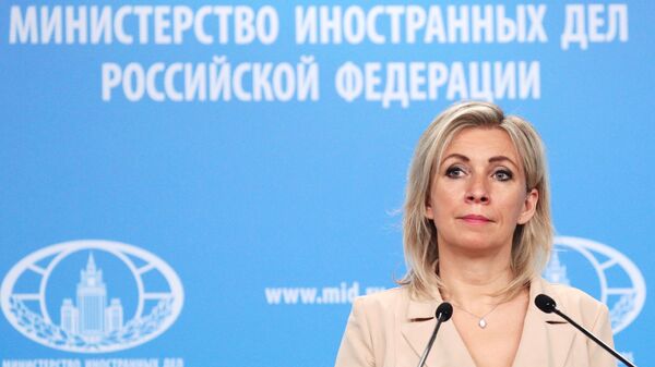 المتحدثة الرسمية باسم الوزارة الخارجية الروسية ماريا زاخاروفا، موسكو، روسيا 15 أبريل 2021  - سبوتنيك عربي