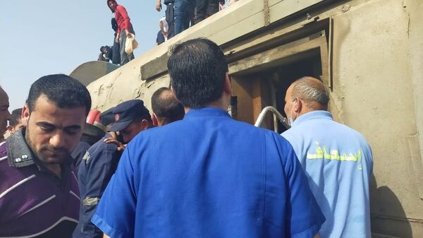 خروج قطار عن القضبان بالقليوبية شمالي القاهرة - سبوتنيك عربي