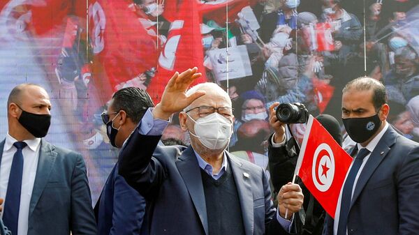 رئيس البرلمان التونسي راشد الغنوشي، 27 فبراير 2021  - سبوتنيك عربي
