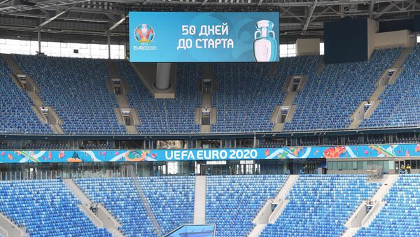 تحضيرات روسيا لاستقبال بطولة أوروبا 2020، ملعب غازبروم أرينا في مدينة سانت بطرسبورغ، روسيا 22 أبريل 2021 - سبوتنيك عربي