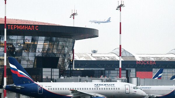 مطار شيريمتيفو، الطيران الروسي آيروفلوت، موسكو، روسيا مارس 2021 - سبوتنيك عربي
