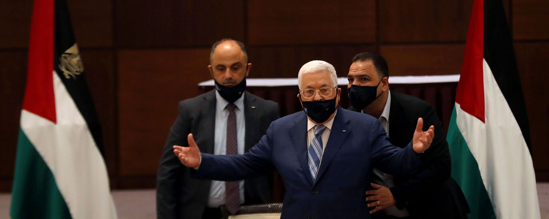 الرئيس الفلسطيني محمود عباس خلال اجتماع في رام الله، الضفة الغربية، فلسطين 18 أغسطس 2020 - سبوتنيك عربي, 1920, 25.05.2021