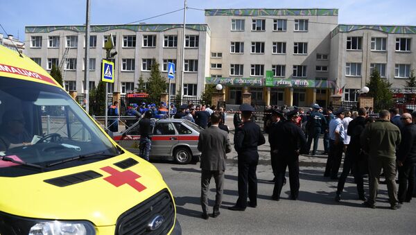 حادث إطلاق نار بإحدى مدارس مدينة قازان، روسيا 11 مايو 2021 - سبوتنيك عربي