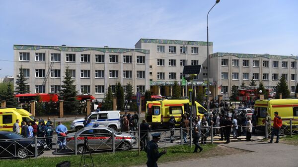  حادث إطلاق نار بإحدى مدارس مدينة قازان، روسيا 11 مايو 2021 - سبوتنيك عربي