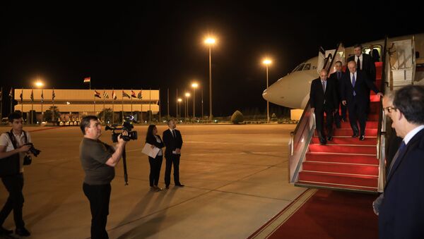 لحظة وصول رئيس أبخازيا إلى دمشق - سبوتنيك عربي