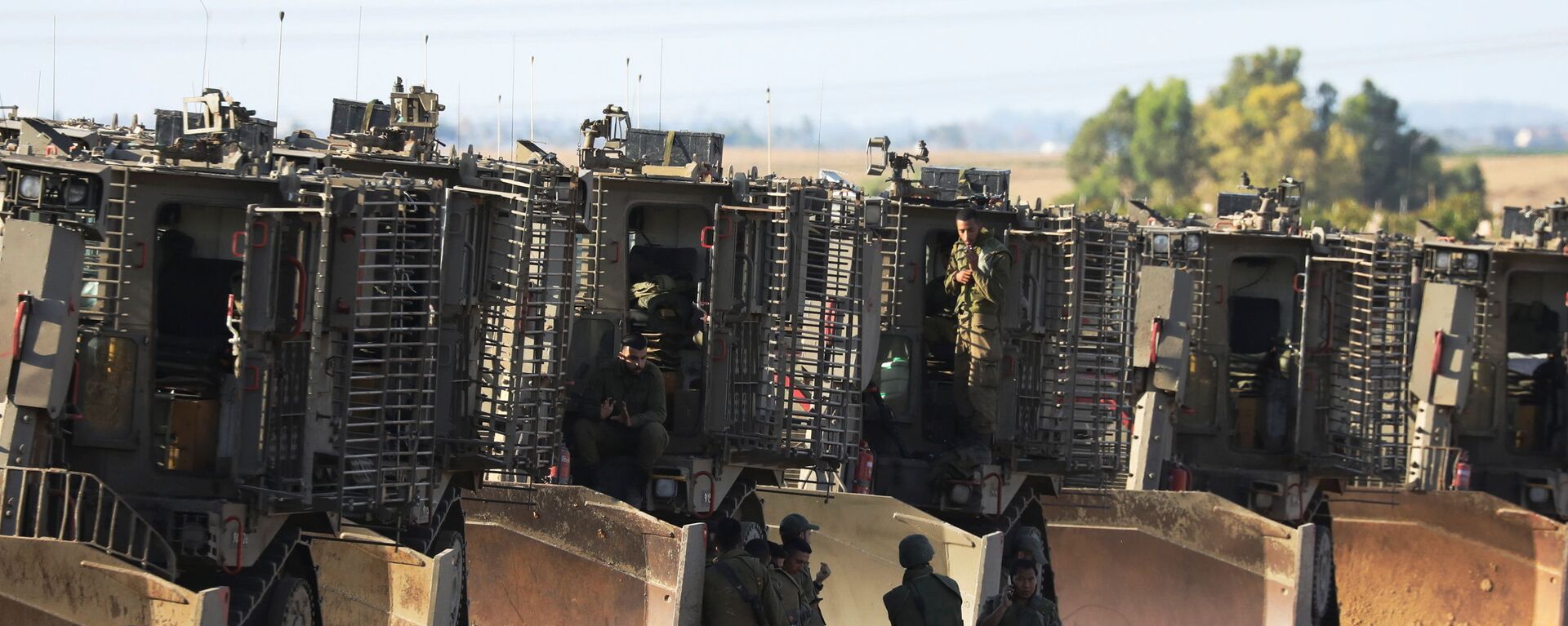 جنود الجيش الإسرائيلي على حدود قطاع غزة، فلسطين، إسرائيل 14 مايو 2021 - سبوتنيك عربي, 1920, 17.05.2021