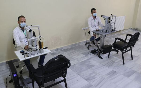 مستشفى العيون الجراحي في منطقة قاضي عسكر، حلب، سوريا 18 مايو 2021 - سبوتنيك عربي