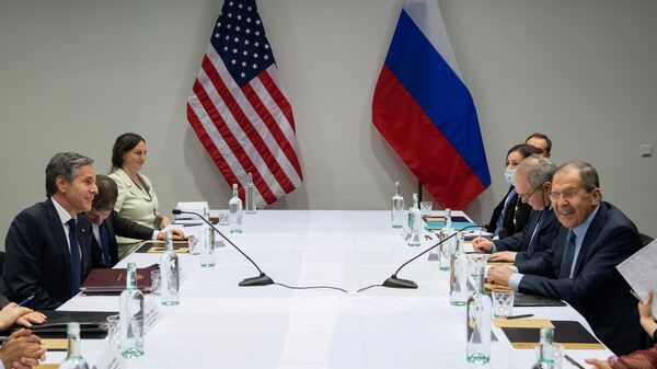 وزير الخارجية الأمريكي أنتوني بلينكن يلتقي بوزير الخارجية الروسي سيرجي لافروف - سبوتنيك عربي