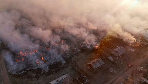 إطفاء حرائق الغابات في بلدة دالني في إقليم إركوتسك، روسيا 20 مايو 2021 - سبوتنيك عربي