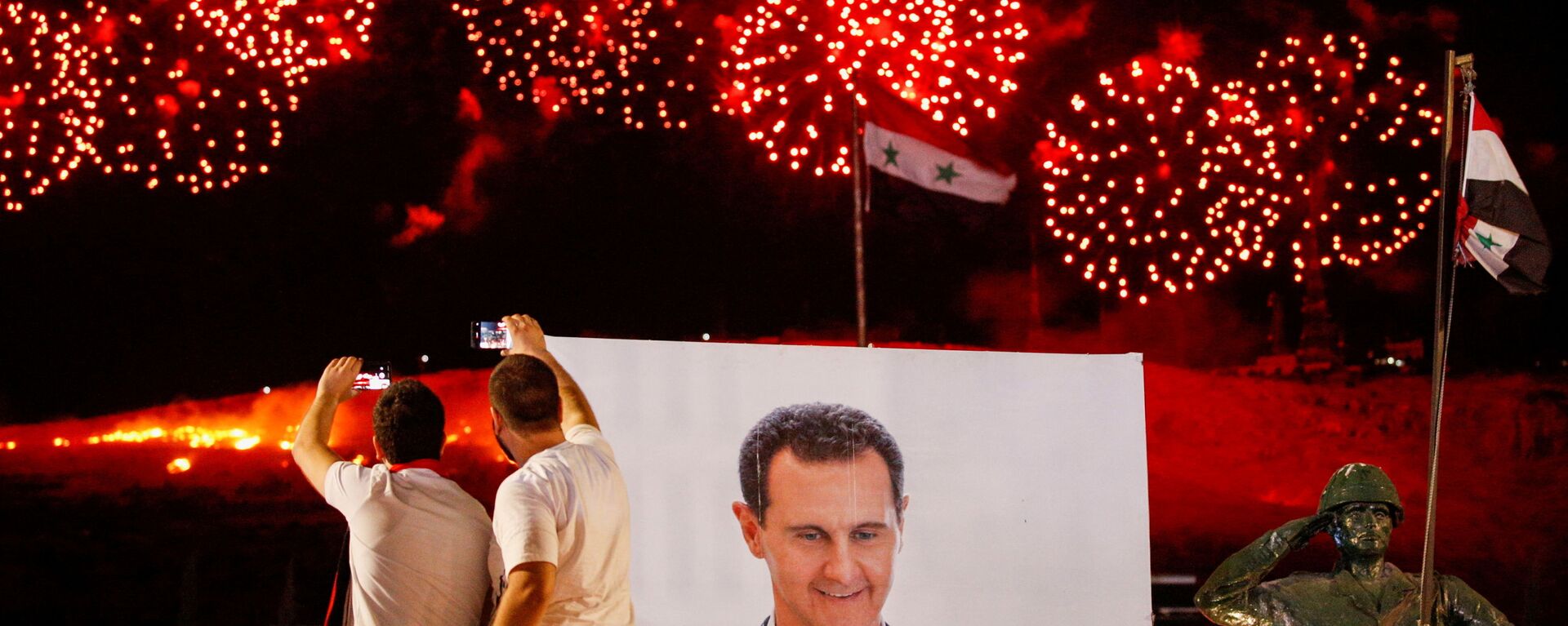 احتفالات في عموم سوريا بفوز الرئيس بشار الأسد في الانتخابات الرئاسية السورية، دمشق، سوريا 27 مايو 2021 - سبوتنيك عربي, 1920, 28.05.2021
