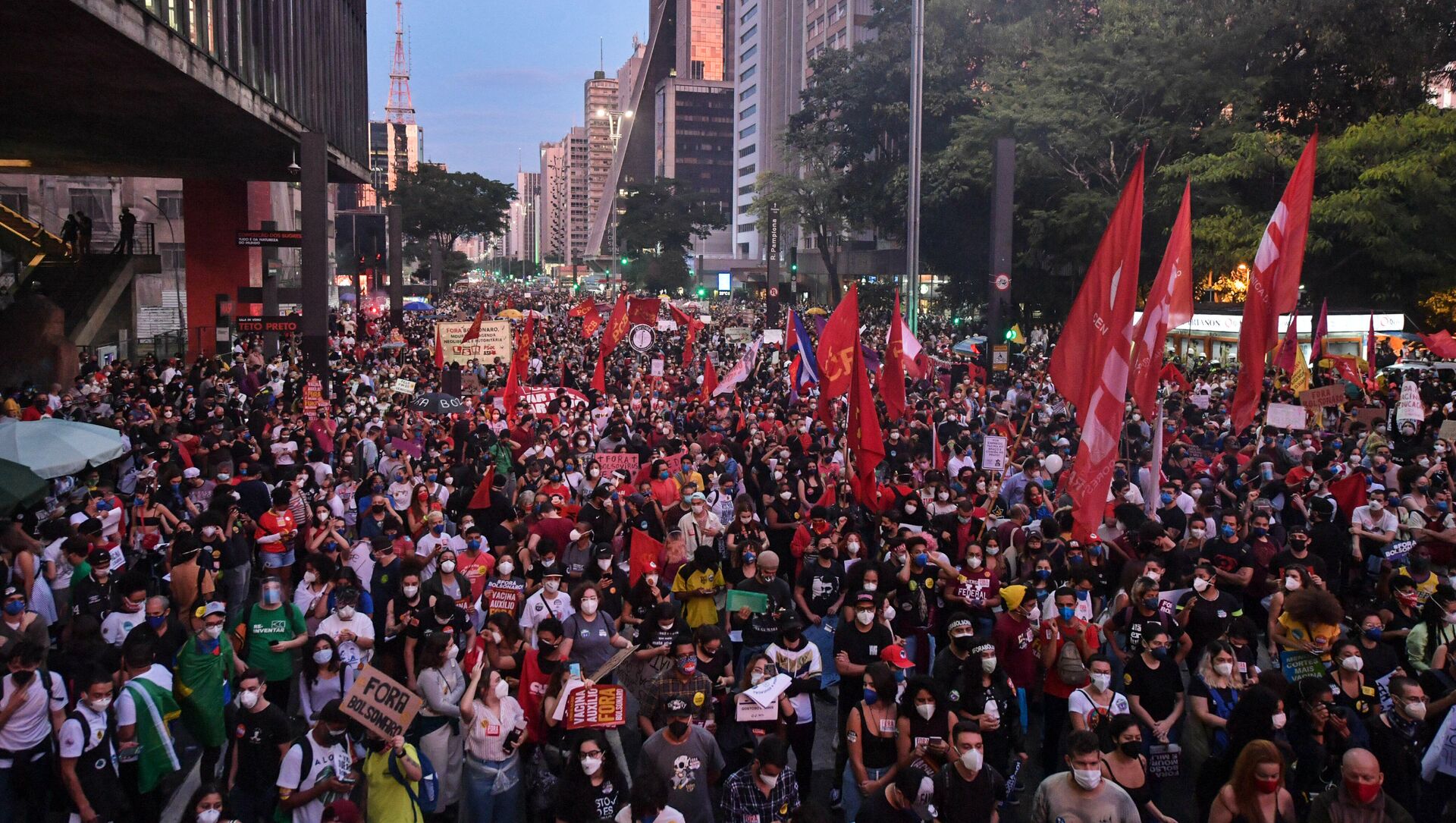احتجاجات البرازيل ضد الحكومة بسبب كورونا - سبوتنيك عربي, 1920, 30.05.2021