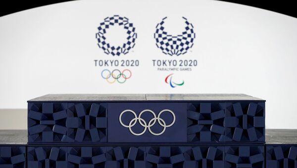 منصة التتويج التي ستُستخدم في احتفالات النصر في أولمبياد طوكيو 2020 وأولمبياد المعاقين، 3 يونيو/ حزيران 2021 - سبوتنيك عربي