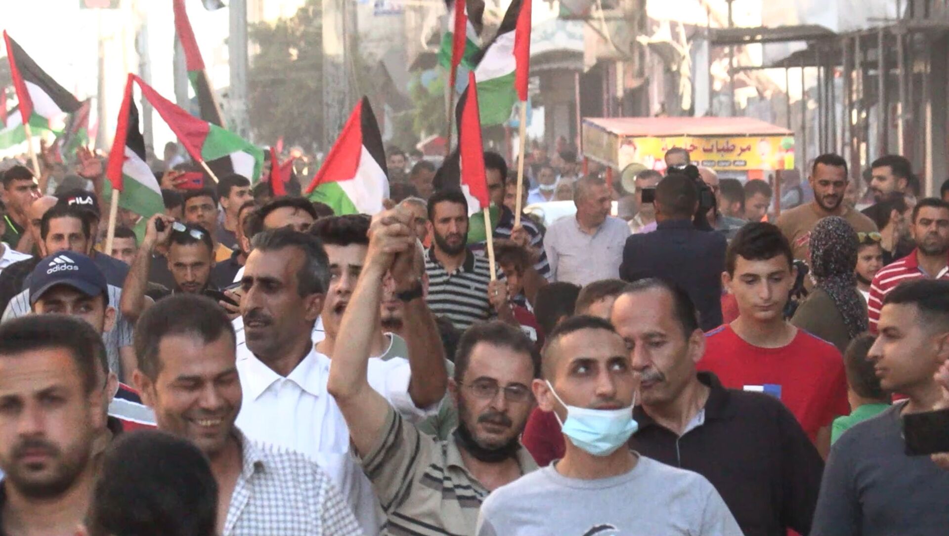 مسيرات حاشدة في قطاع غزة تنديدا بمسيرة الأعلام الإسرائيلية في القدس، فلسطين 16 يونيو 2021 - سبوتنيك عربي, 1920, 25.07.2021