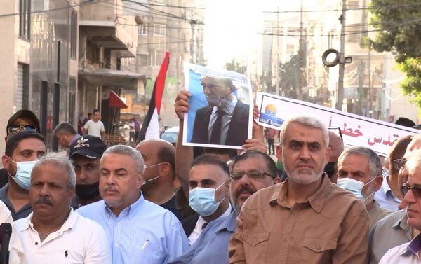مسيرات حاشدة في قطاع غزة تنديدا بمسيرة الأعلام الإسرائيلية في القدس، فلسطين 16 يونيو 2021 - سبوتنيك عربي