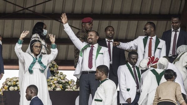 رئيس الوزراء الإثيوبي أبي أحمد في مسيرة انتخابية - سبوتنيك عربي