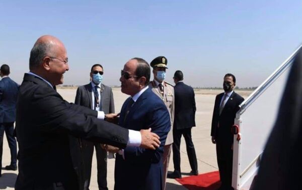 الرئيس العراقي برهم صالح يستقبل نظيره المصري عبد الفتاح السيسي - سبوتنيك عربي