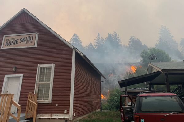حريق هائل في ليتون، كولومبيا البريطانية، كندا، صورة بتاريخ 30 يونيو 2021 - سبوتنيك عربي