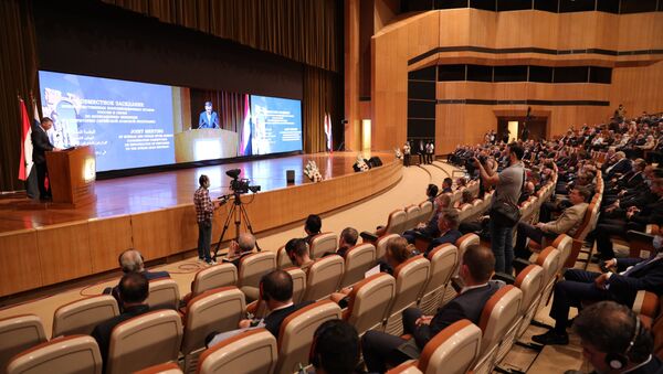انطلاق اجتماعات اللجان الروسية السورية لمتابعة أعمال مؤتمر عودة اللاجئين السوريين في دمشق، سوريا 26 يوليو 2021 - سبوتنيك عربي