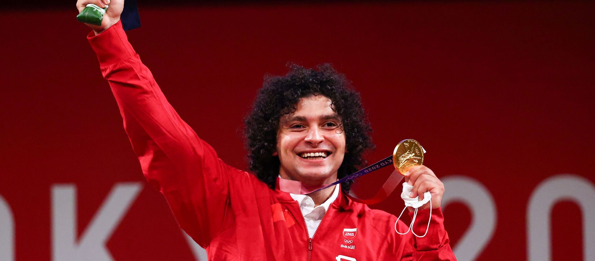 الرباع القطري، فارس حسونة، بعد فوزه بأول ميدالية أولمبية ذهبية في تاريخ قطر بأولمبياد طوكيو، 31 يوليو/ تموز 2021 - سبوتنيك عربي, 1920, 01.08.2021