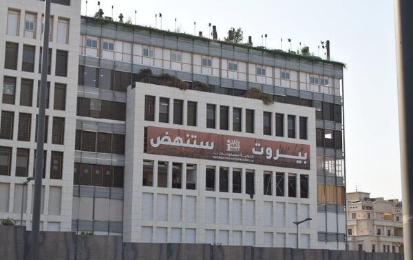 إحدى البنايات المحيطة بمرفأ بيروت - سبوتنيك عربي
