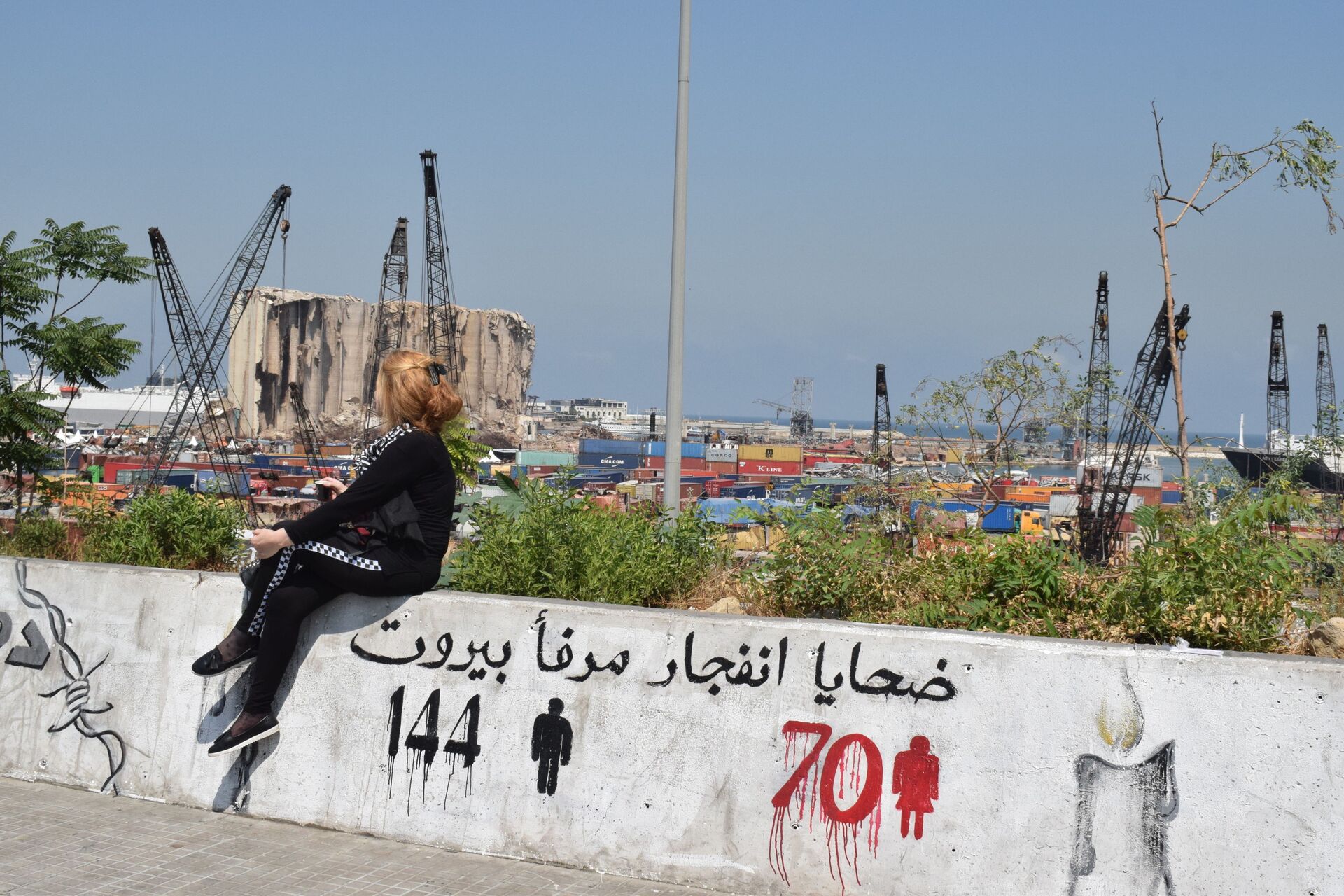 كيف بدا مشهد مرفأ بيروت صبيحة الذكرى الأولى للانفجار... صور وفيديو - سبوتنيك عربي, 1920, 04.08.2021