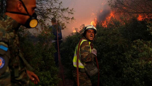 حرائق الغابات تصل أثينا، اليونان 3 أغسطس 2021 - سبوتنيك عربي