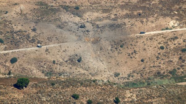 موقع قصف سلاح الجو الإسرائيلي في مرجعيون، على الحدود اللبنانية مع إسرائيل، جنوب لبنان 5 أغسطس 2021 - سبوتنيك عربي