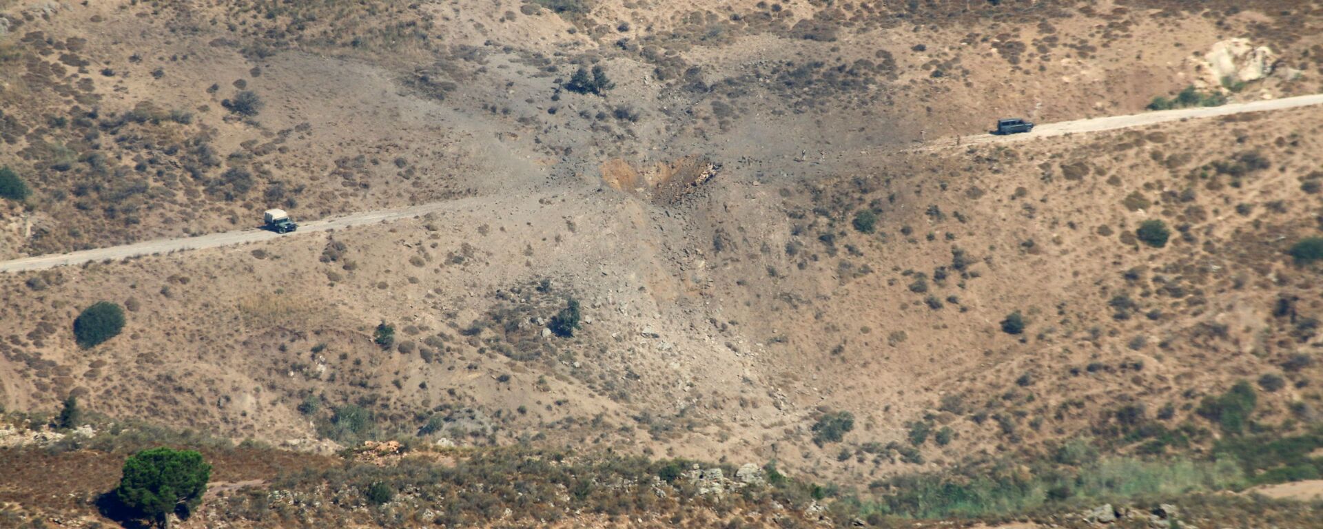 موقع قصف سلاح الجو الإسرائيلي في مرجعيون، على الحدود اللبنانية مع إسرائيل، جنوب لبنان 5 أغسطس 2021 - سبوتنيك عربي, 1920, 25.04.2022