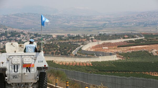 قوات حفظ السلام التابعة للأمم المتحدة، على الحدود اللبنانية مع إسرائيل، العديسة‎  جنوب لبنان 6 أغسطس 2021 - سبوتنيك عربي