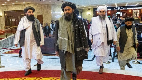 وفد طالبان في موسكو/ مارس 2021 - سبوتنيك عربي