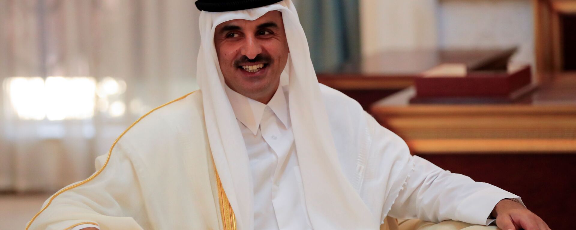 أمير قطر، الشيخ تميم بن حمد آل ثاني، خلال مشاركته في مؤتمر بغداد للتعاون والشراكة، 28 أغسطس/ آب 2021 - سبوتنيك عربي, 1920, 28.08.2021