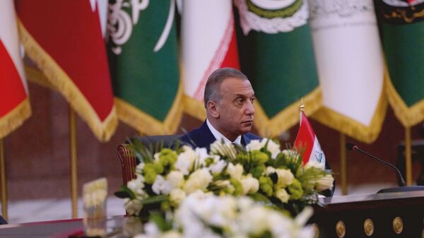 رئيس وزراء العراقي مصطفى الكاظمي في قمة بغداد، العراق 28 أغسطس 2021 - سبوتنيك عربي