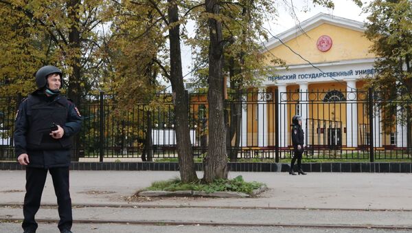 حادثة اطلاق النار في جامعة بيرم الحكومية، بيروم، روسيا 20 سبتمبر 2021 - سبوتنيك عربي