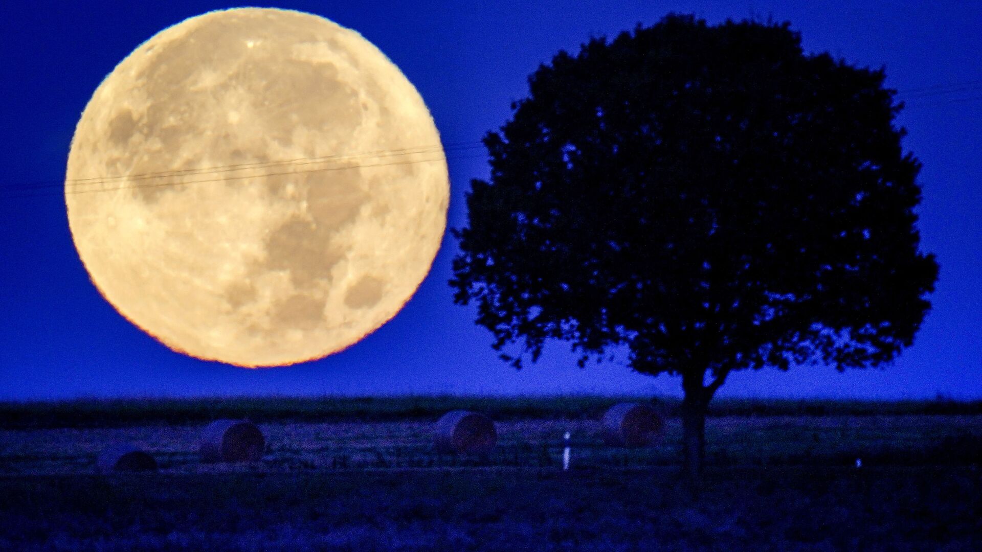 اكتمال القمر خلف تلال منطقة تاونوس بالقرب من فيرهايم، ألمانيا 21 سبتمبر 2021. - سبوتنيك عربي, 1920, 20.10.2021