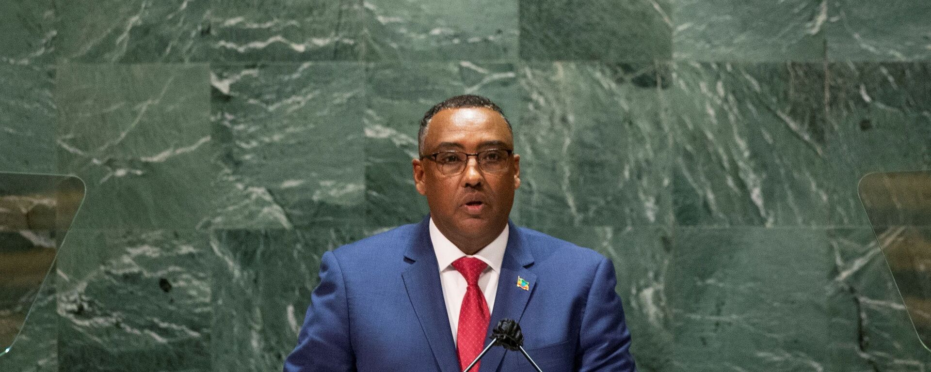 وزير الخارجية الإثيوبي، ديميكي ميكونين، خلال كلمته للجمعية الـ76 للأمم المتحدة، 25 سبتمبر/ أيلول 2021 - سبوتنيك عربي, 1920, 04.03.2022