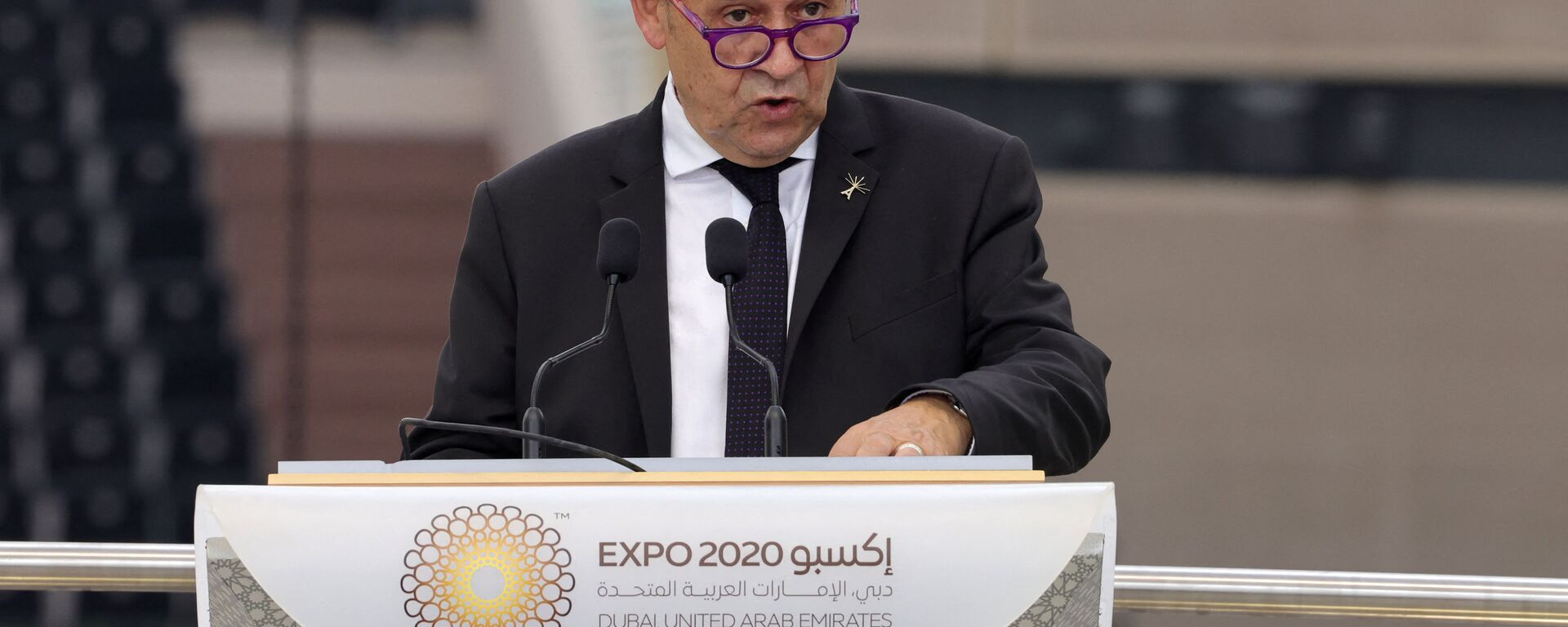 وزير الخارجية الفرنسي، جان إيف لودريان، أثناء زيارته معرض إكسبو 2020 دبي، 2 أكتوبر/ تشرين الأول 2021 - سبوتنيك عربي, 1920, 12.10.2021