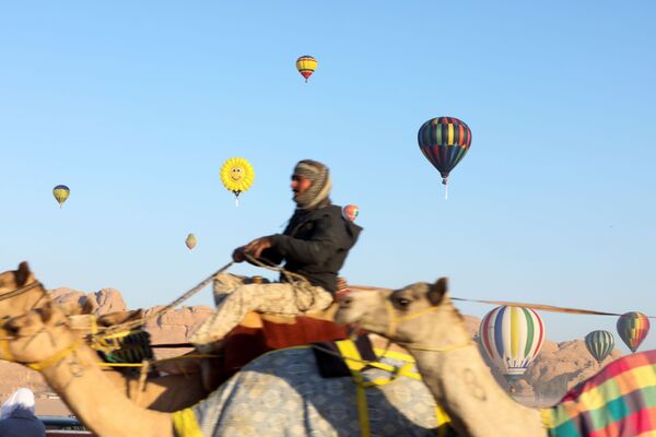 مهرجان منطاد الهواء الساخن في صحراء وادي رم، الأردن، 1 أكتوبر 2021. - سبوتنيك عربي