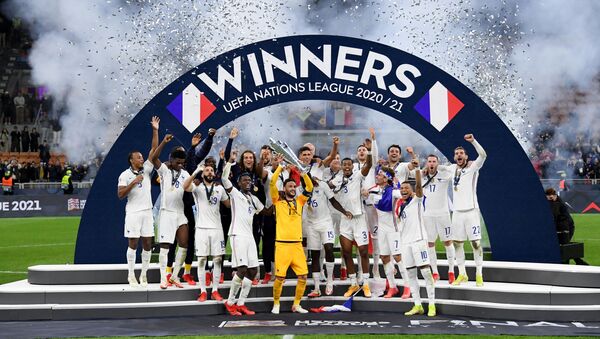 المنتخب الفرنسي يتوج ببطولة دوري الأمم الأوروبية للمرة الأولى في تاريخه بعد فوزه على نظيره الإسباني - سبوتنيك عربي
