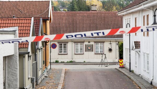 تواصل الشرطة عملها في كونغسبيرغ بعد هجوم الأربعاء حيث قتل رجل 5 أشخاص بهجوم بالقوس والسهم في كونغسبيرغ، النرويج - سبوتنيك عربي