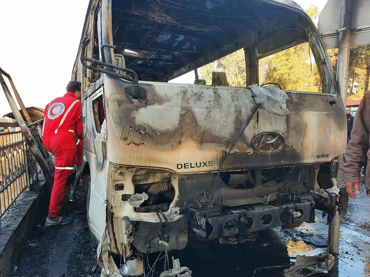 تفجير يستهدف حافلة مبيت عسكري في دمشق، سوريا 20 أكتوبر 2021 - سبوتنيك عربي, 1920, 05.10.2023