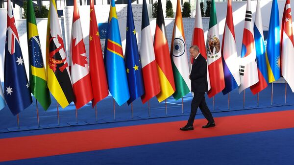 رئيس تركيا رجب طيب أردوغان، قمة مجموعة العشرين في روما، إيطاليا 30 أكتوبر 2021 - سبوتنيك عربي