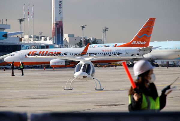 التاكسي الجوي في مطار جيمبو في سئول، كوريا الجنوبية 11 نوفمبر 2021 - سبوتنيك عربي