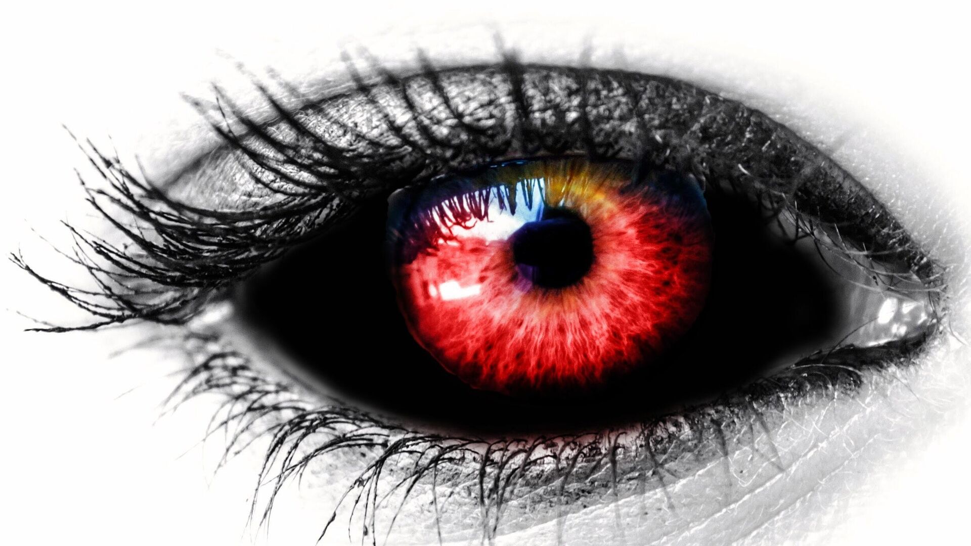 عين بشرية وجه إليها شعاع ضوئي أحمر  - سبوتنيك عربي, 1920, 23.01.2022