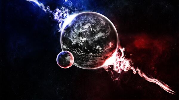 صورة خيالية لكوكب الأرض والقمر  - سبوتنيك عربي