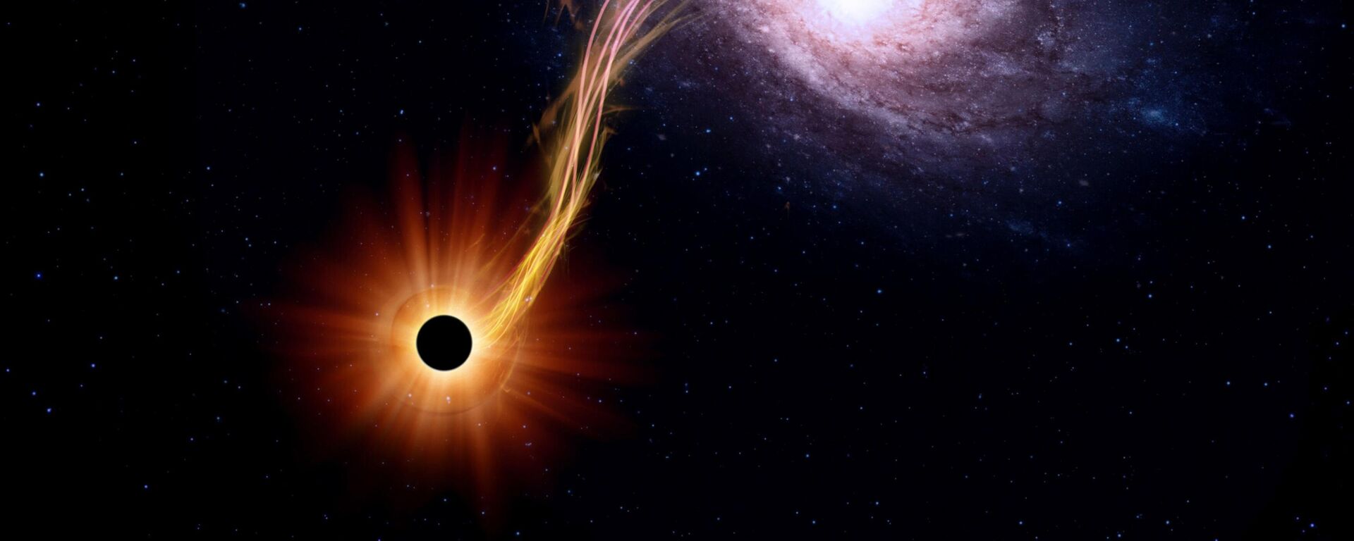 مشهد خيالي لثقب أسود يبتلع مجرة في الفضاء  - سبوتنيك عربي, 1920, 03.01.2022