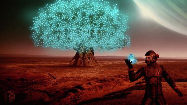 صورة خيالية للإنسان في كوكب المريخ  - سبوتنيك عربي