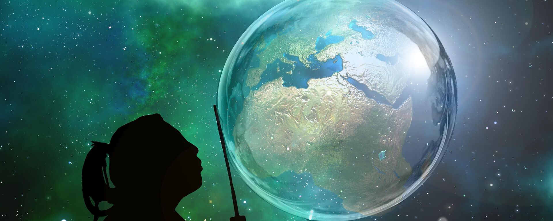 مشهد خيالي لكوكب الأرض داخل فقاعة عملاقة  - سبوتنيك عربي, 1920, 17.01.2022